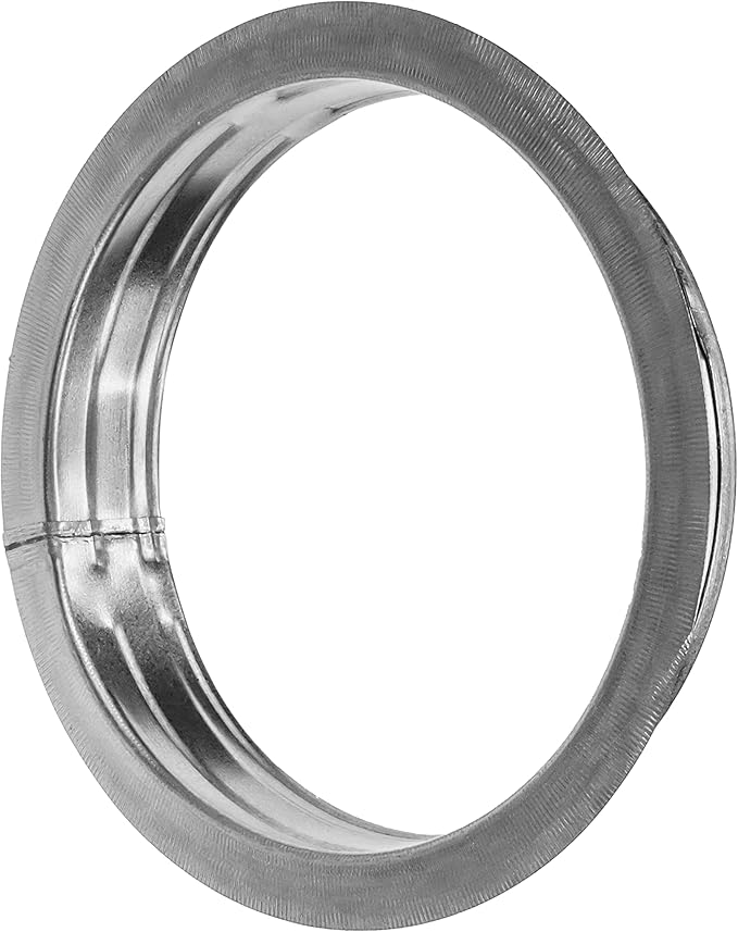 Repa Market 6'' Inch Metal Duct Connector Flange - Air Tight Vent Duct Collar - for Connecting Exhaust, Intake Flex and Straight Ducting - Heating, Cooling Universal HVAC Adapter - Home, Commercial