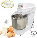 60L Commercial Dough Mixer 220V 3KW Dual Rotating Dough Kneading Machine with Stainless Steel Barrel/Security Cover/Timer Function Electric Stand Spiral Mixer for Restaurant Bakery Pizzeria