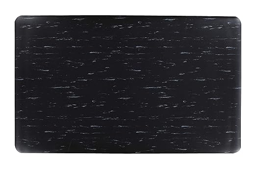 Guardian Marble Top Anti-Fatigue Floor Mat, Vinyl, 2'x3', Black