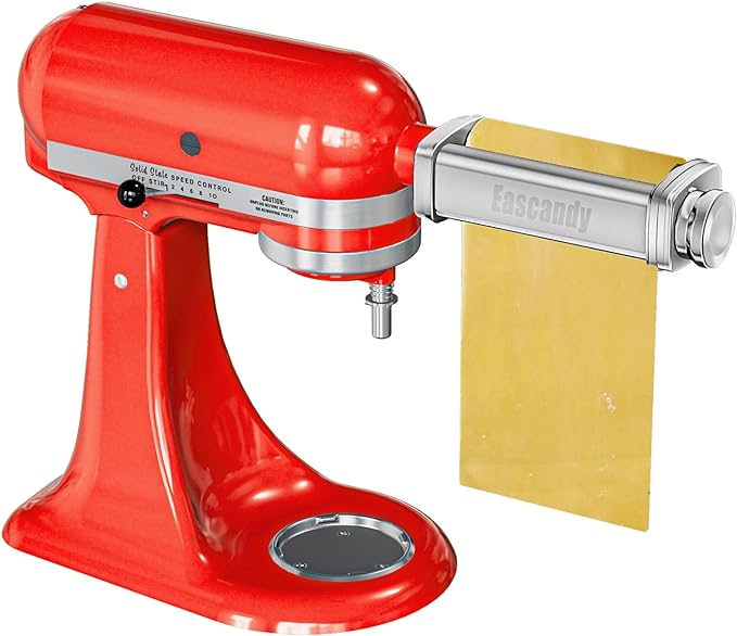 Pasta Roller Attachment for KitchenAid, Stainless Steel Dough Sheeter Attachment for KitchenAid Stand Mixer, 8 Gears Adjustable Thickness.