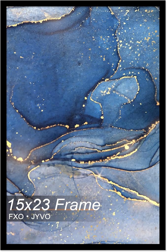 15x23 Picture Frame, Black Frame for 15 x 23 Inch Picture Poster Photo, Light Weight and High Transparent 15 by 23 Frame for Wall - 1 Pack/Black/15 x23