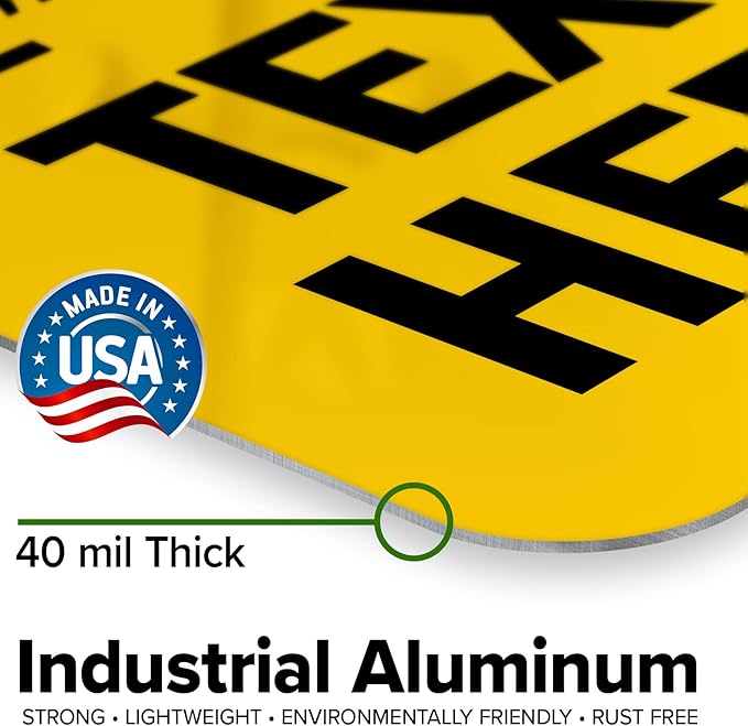 Custom Caution Sign, OSHA Sign, 12x16 Inches, Post Holes, Rust Free .040 Aluminum, Fade Resistant, Indoor/Outdoor Use, Made in USA by My Sign Center