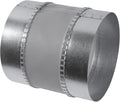 Vent Systems 6" Inch Flexible Vibration-Reducing Male Fit Duct Connector – Round Galvanized Steel Dryer Vent Hose Connector, Spiral Duct, Pipe Extender, HVAC Ventilation - Inline Duct Work Coupler