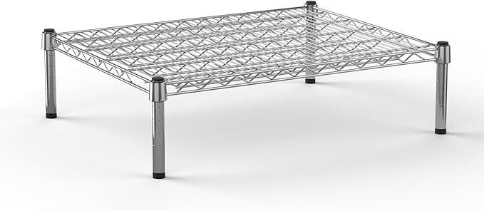 24''W x 30''L x 8''H Chrome Plated Wire Dunnage Rack | Off The Floor Storage