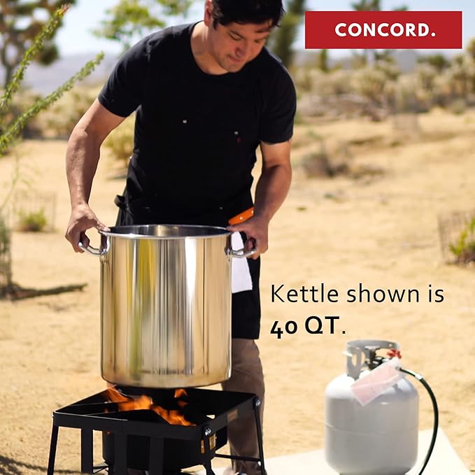 Concord 160 Quart Stainless Steel Stock Pot Cookware