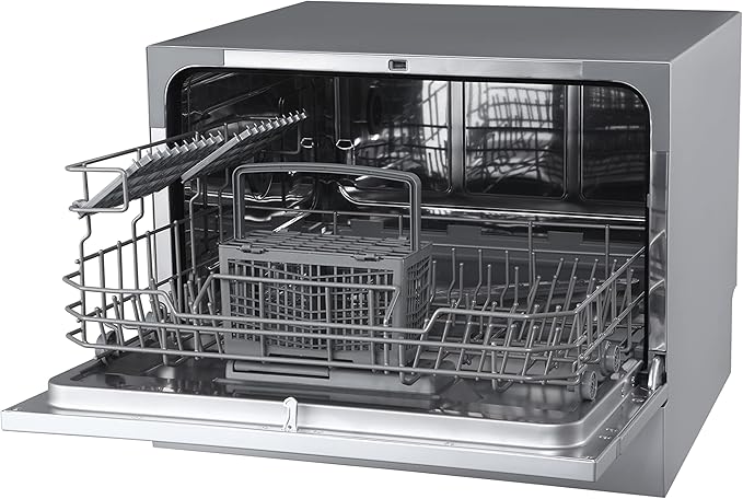 EdgeStar DWP62WH 6 Place Setting Portable Countertop Dishwasher - White