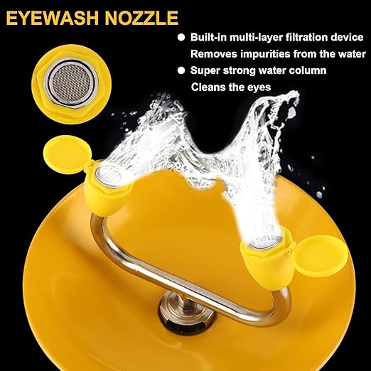 Eye Wash Station Emergency Wall-Mounted - Yeipower Portable First Aid Eyewash Station Eye Irrigation Sign