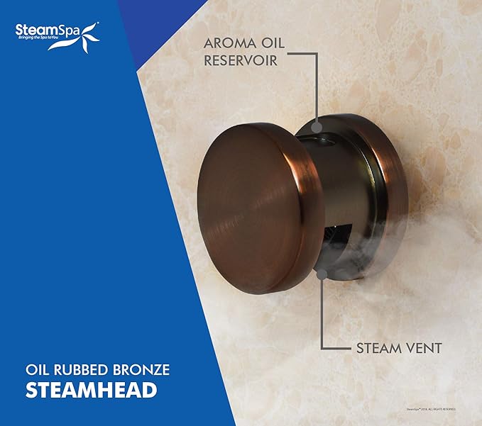 STEAMSPA 10.5kW Steam Sauna Generator Sentry Series 240V Steam Generator with Touch Screen, Steamhead, Built-in Steam Shower Auto Drain, ACU Quickstart Steam Bath Generator (Bronze)