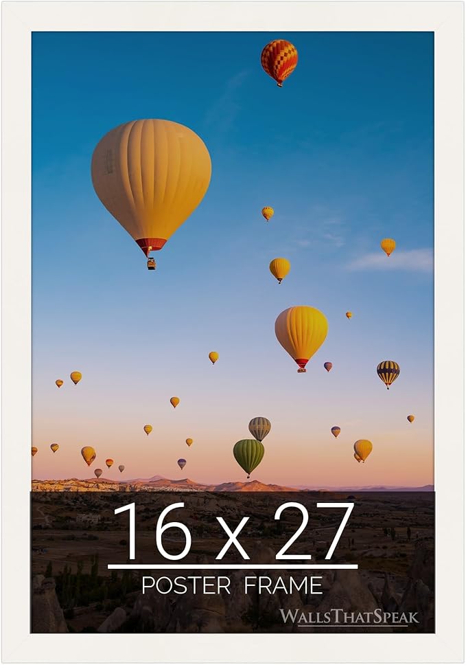 wallsthatspeak 16x27 white Picture Frame for Puzzles Posters Photos or Artwork
