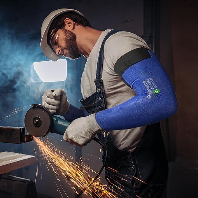 Schwer 2 Pairs AIR-SKIN ANSI A6 Cut Resistant Arm Sleeves for Men & Women S902, Non-PFAS Arm Protectors for High Risk Work, Arm Protectors for Thin Skin, Gardening Sleeves for Farming