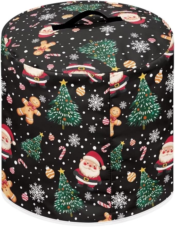 Cute Santa Claus Dust Cover Instant Pot and Extra Accessories Dust Proof Easy to Clean Pressure Cooker Cover Electric Appliance Cover Air Fryer Accessories with Storage Pocket Size L