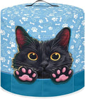TODIYADDU Black Cat Paw Print Pressure Cooker Cover for Women Trendy Instant Pot Cover with Top Handle and Pocket Kitchen Appliance Cover Dust Cover for 3 Quart Instant Pot and Extra Presents, L