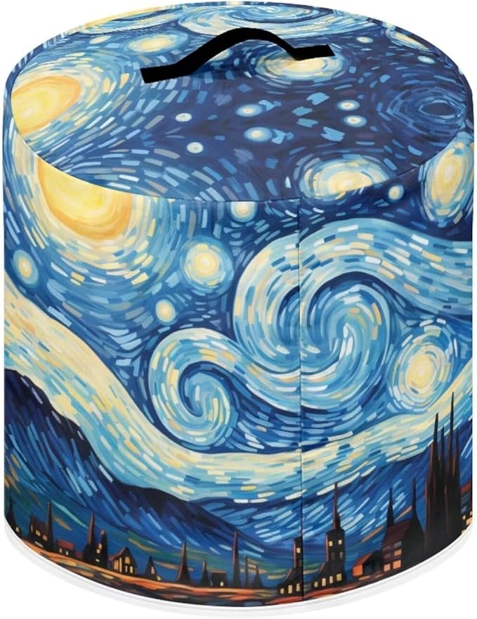 Flashideas Van Gogh Starry Night Pressure Cooker Cover with Storage Pocket Compatible with 8 10 Quart Instant Pot, Durable Rice Cooker Air Fryer Accessories, Waterproof Kitchen Appliances Dust Cover