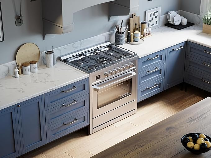 Rangaire RRG361TS 36" Gas Range Oven with Timer - Stainless Steel, Sealed Burners, Convection Fan, Easy Reach Racks