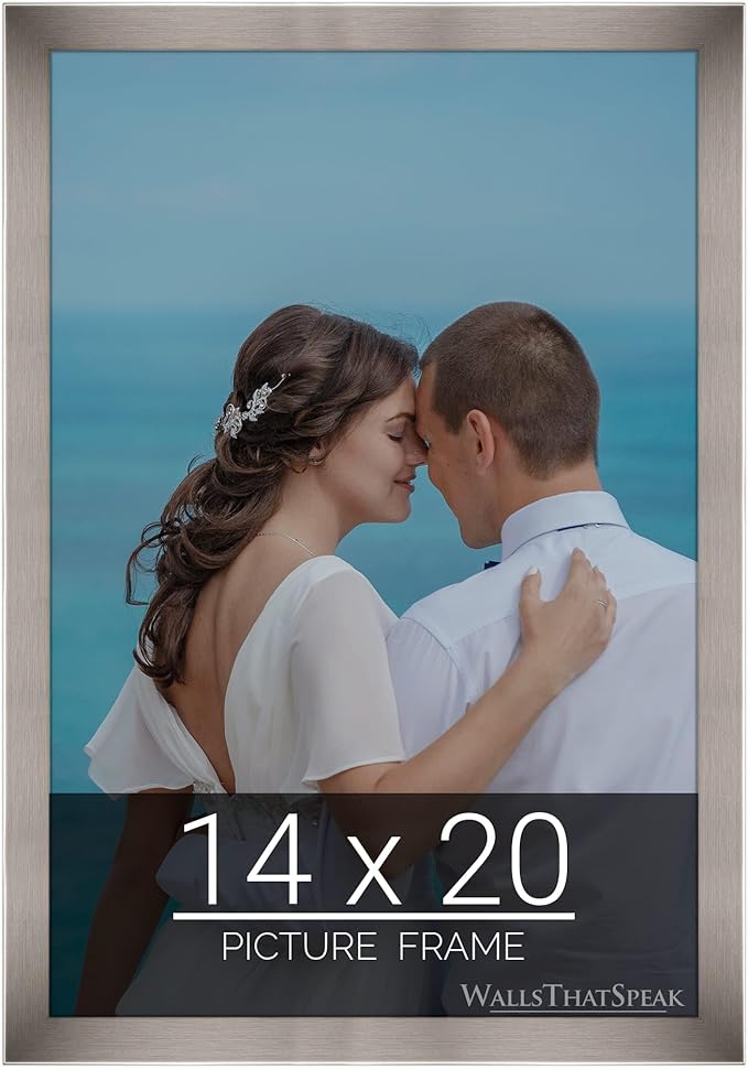 wallsthatspeak 14x20 Stainless Picture Frame for Puzzles Posters Photos or Artwork
