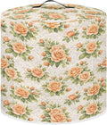Xoenoiee Peach-colored Roses Print Kitchen Appliance Dust Cover with Pockets, Electric Pressure Cooker Cover Compatible with Crock Pot, Rice Cooker Covers, for 6 Qt