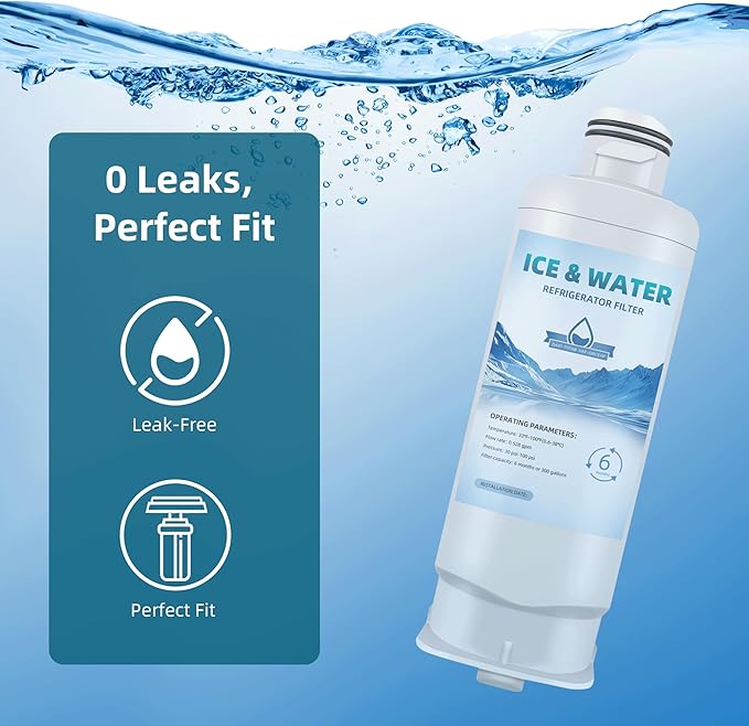 DA97-17376B HAF-QIN/EXP Replacement for Samsung Bespoke Water Filter, HAF-QIN, rf32cg5400sr, rs27t5200sr, rf32cg5100sr, rf29bb8600ql/aa, rf23bb8600qlaa, rf25c5551sr, rf28t5001sr, 3-Pack