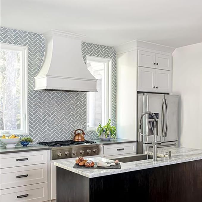 Curved Range Hood (31.5" W x 36" H) – Handcrafted in the USA – Premium Cabinet-Grade Plywood & White Maple Veneer – Seamless Fit with TradeWinds Ventilation Units – High-End Kitchen Focal Point