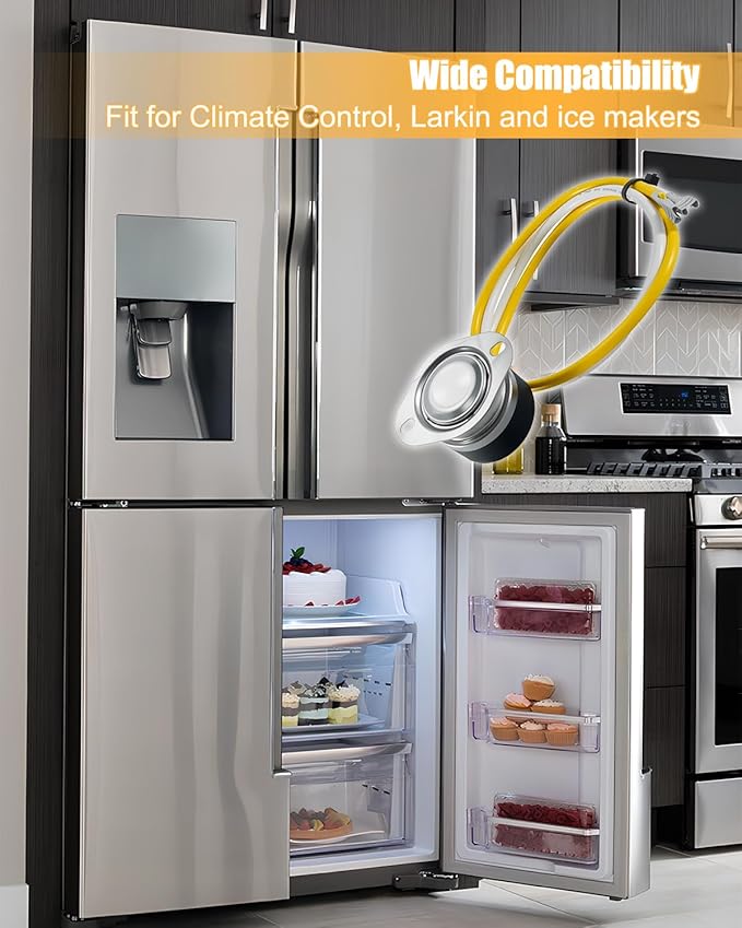 5708L 2-Wire Defrost Term Switch Fits for Climate Control Larkin Chandler Bohn Norlake Heater Switch, 75°F-40°F Refrigerator Defrost Thermostat Replace 078832 4751C 4752C SL5708