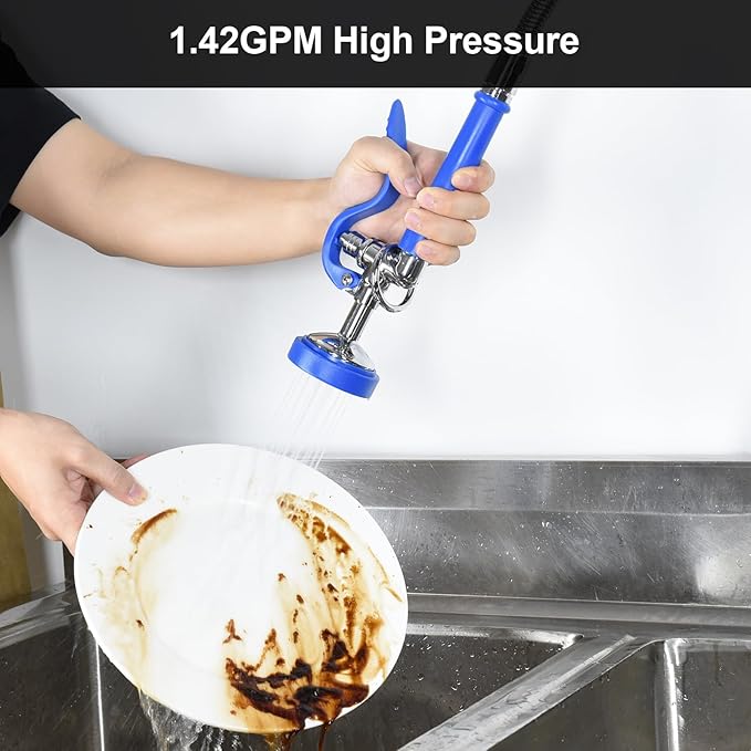 Commercial Dish Sprayer for Restaurant Sink: Akwadu Commercial Sink Sprayer for Commercial Faucets - High Pressure Pre Rinse Sprayers Replacement for Kitchen Dishwasher