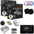 SteamSpa Steam System 18kW Steam Shower Generator with Bluetooth Wifi, Quickstart Continous Steam, Advanced Touch Pad Screen, Chroma Lights, Drain Pan and Auto Drain Chrome RVBS1800CH-A