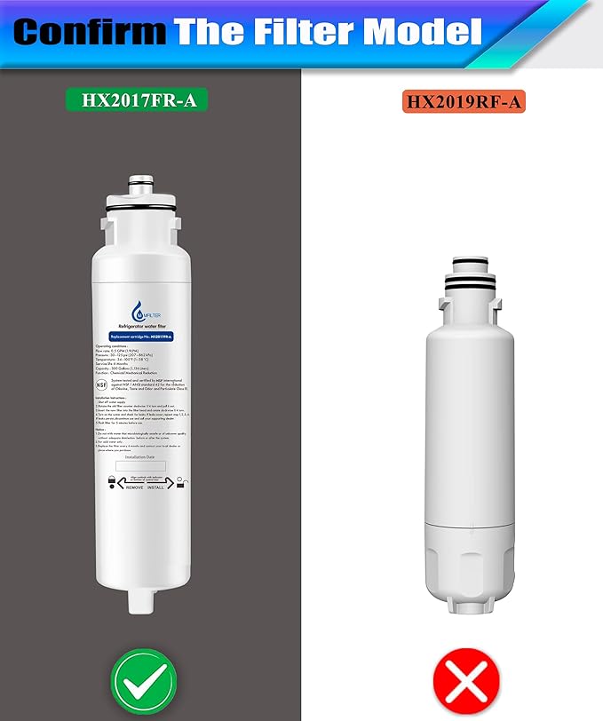 HX2017FR-A HX2017F-A refrigerator water filter,replacement Compatible with Hisense HX2017FR-A HX2017F-A Hisense HRF266N6CSE HRF266N6CSE1 HRF209N6CSE HRF254N6TSE HRF254N6DSE (3-PACK)