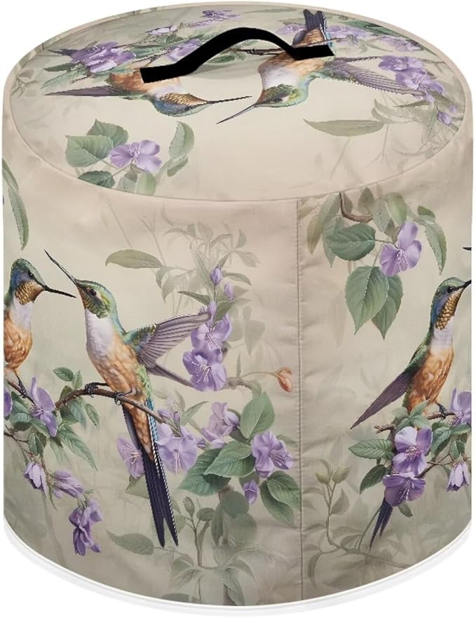 Flashideas Green Hummingbird Pressure Cooker Cover for Women Insulated Rice Cooker Cover with Easy to Clean Lining Waterproof Dust Cover with Pockets for Instant Pot 6 Quart Appliance Cover