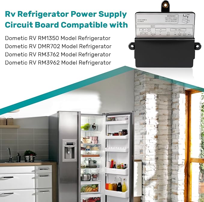3851331011 RV Refrigerator Circuit Board Power Module Board, Suitable for Dometic Refrigerator DMR702 RM1350 RM3762 RM3962 Refrigerator, Replacement for 3851331011 3851331.011 (120V)