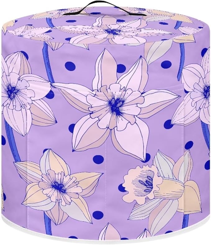 Purple Floral Dust Cover Instant Pot Heavy Duty Waterproof Dust Pressure Cooker Cover Case for Instant Pot Pressure Cooker Instant Pot Appliance Covers Pressure Cooker Size L
