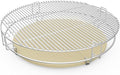 only fire BBQ Cooking Grate System Flexible Cooking Rack with Heat Deflector, Fits for Kamado Joe Big Joe 24-inch Charcoal Grills
