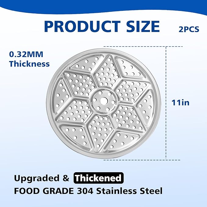 2 Pcs Pressure Canner Rack, 11-inch Thickened Cooker Racks, 304 Stainless Steel Premium Canning Pot Rack for Pressure Canner - Compatible with Presto