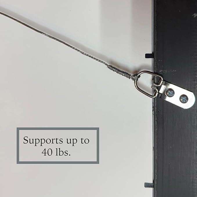 D-Ring Picture Hangers with Screws – 100 Pack Two Hole Wide Strap Hangers for Picture Frames, Photos, Mirrors, Wall Decor, and Paintings – 40 lb Capacity (100 Pack)