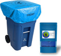 Trash Can Cover Odor Eliminating Bag with Elastic Rubber Band Lemon Scented Durable Chemical Free 95 Gallon 3 Pack