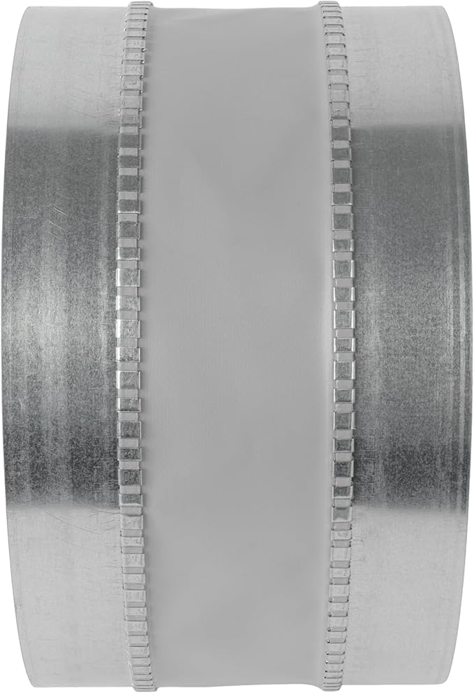Vent Systems 10" Inch Flexible Vibration-Reducing Female Fit Duct Connector – Galvanized Steel HVAC Ducting for Joining Two Male Duct Fittings – Dust Collection Fittings Inline Noise-Reducing Coupler