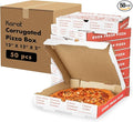 Karat Pizza Boxes 12" x 12" x 2" [50 Pack] Classic Red Print Corrugated Boxes | Ventilated, Grease-Resistant, Durable for Pizza, Catering or Shipping Use