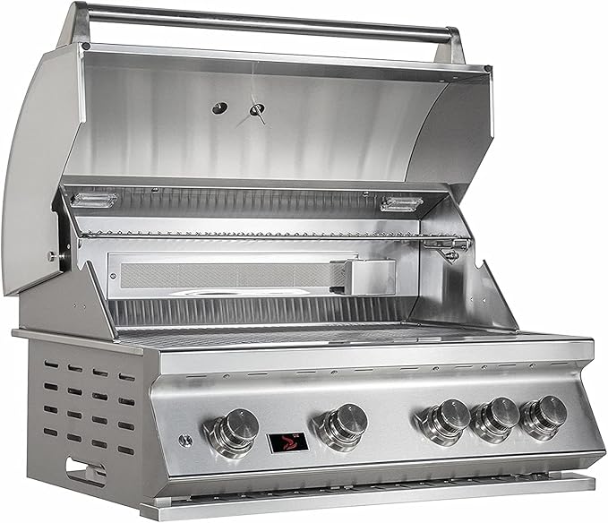 Whistler 34-inch Built-in 4-Burner Natural Gas Grill with Rear Infrared Burner & Grill Lights