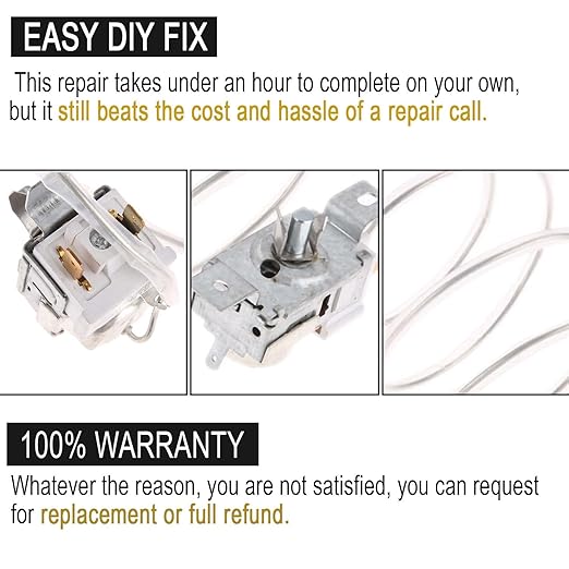Lifetime 2198202 Refrigerator Cold Control Thermostat by Seentech Easy to Install - Exact Fit for Whirlpool,Kenmore Refrigerator - Replaces Part Numbers: WP2198202 2161284 2198201 PS11739232 AP6006166