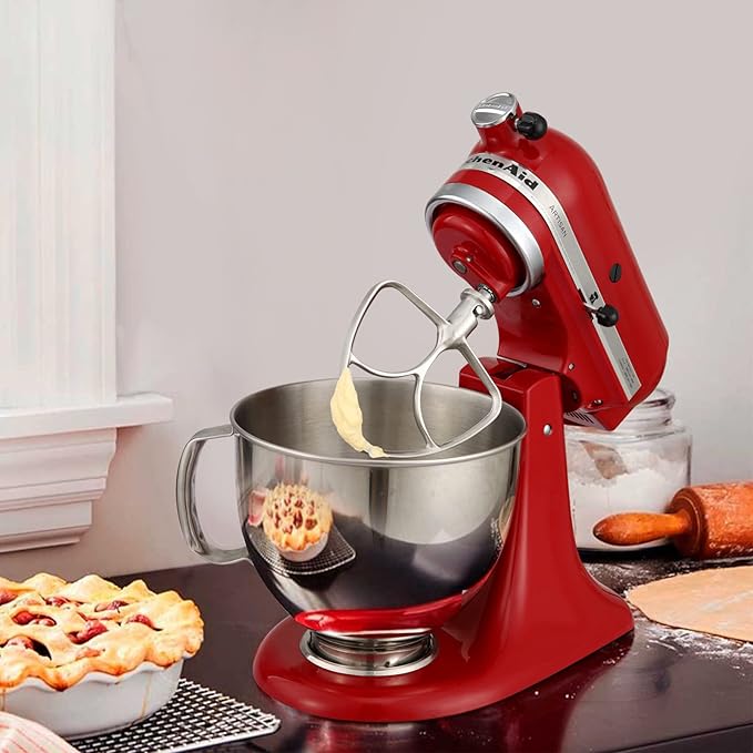 Gdrtwwh Stainless Steel Flat Beater Attachment for KitchenAid 4.5-5 Quart Tilt-Head Stand Mixer,Dishwasher Safe