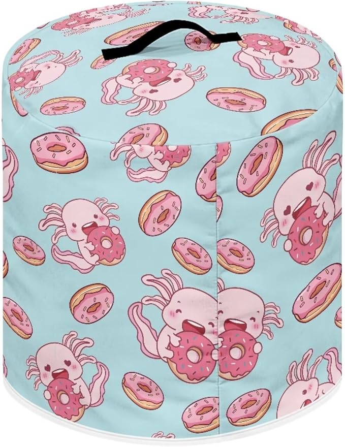 Axolotl Kitchen Appliance Covers, Dust Cover for 3 qt Air Fryer & Pressure Cooker Kitchen Appliance Accessories with Storage Pockets, Machine Washable
