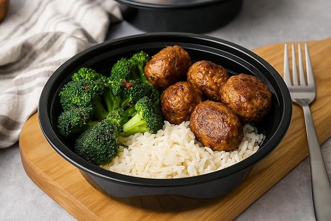 Ruthy's Outlet Meal Prep Containers with Lids, Food container bowl - BPA-Free, Stackable, Freezer & Dishwasher Safe, Reusable Food Storage for Lunch & Portion Control (16 oz - 100 Pack)