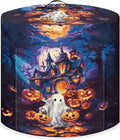 Halloween Theme Kitchen Appliance Decor 6 Quart Pressure Cooker/Air Fryer/Rick Cooker Dust Cover with Top Handle and Storage Pocket Halloween Castle Ghost Print