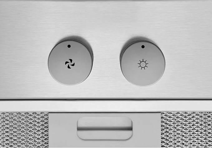Broan- NuTone PM400SS Custom Cabinet Built-in 3-Speed Power Pack Insert with LED Lighting and 450 Max Blower CFM, 21-Inch, Stainless Steel