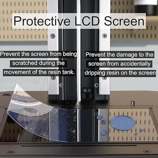 10PCS 10.1 inch LCD Screen Protector Film - Scratch-Resistant High Light Transmittance Protective Films for Resin 3D Printer Anycubic Photon M5