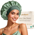YANIBEST Silk Bonnet for Sleeping Women, Double Layer Hair Satin Bonnets with Elastic Band, Sleep Cap Curly Natural Hair