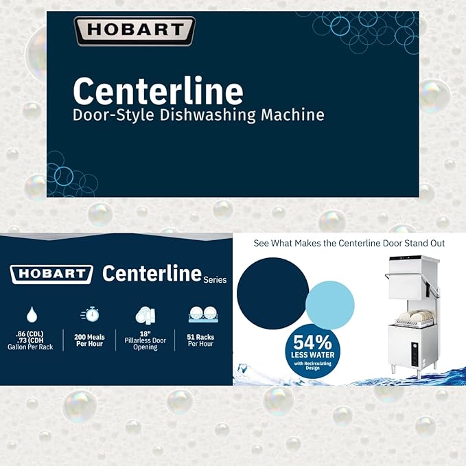 Commercial Door Type Dishwasher, Centerline Series by Hobart