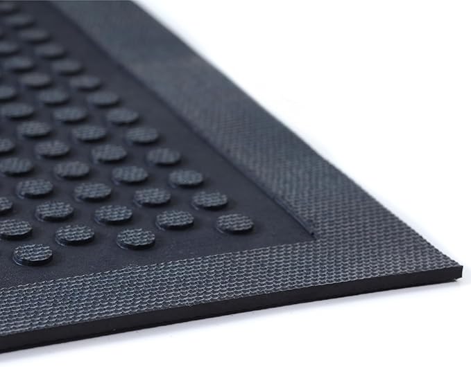Guardian Easy Step Scraper 2X3 (23in x 35in) Indoor/Outdoor, Heavy-Duty, Solid Rubber Floor Mat,Black