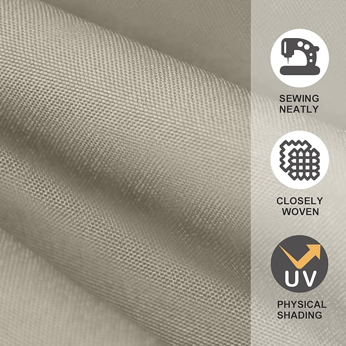 EliteShade USA 7.5FT Replacement Covers 6 Ribs Market Patio Umbrella Canopy Cover (CANOPY ONLY) (Beige-8)