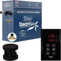 STEAMSPA 6kW Steam Sauna Generator Sentry Series 240V Steam Generator with Touch Screen, Steamhead, Built-in Steam Shower Auto Drain, ACU Quickstart Steam Bath Generator (Black)