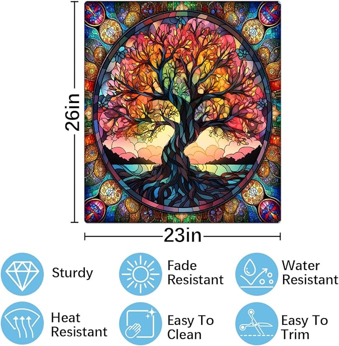 Dishwasher Magnet Cover Rainbow Tree of Life Abstract Front Dishwasher Cover Decoration Reusable Magnetic Door Cover Panel Decal Home Appliances Stickers Kitchen Refrigerator Fridge 23"x26"