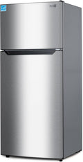 BLACK+DECKER 14.6 Cu. Ft. Top Mount Refrigerator with Freezer, 2 Door Refrigerator with Top Freezer and Adjustable Temperature Control, ENERGY STAR, BR1460HS, Stainless Steel Look